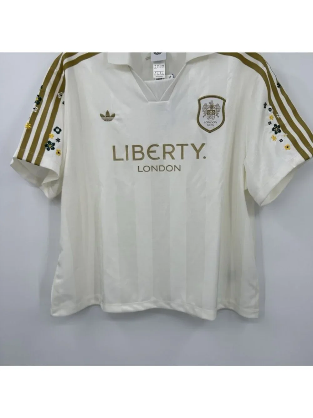 NEW ADIDAS LIBERTY LONDON 2 piece soccer footfall set white floral XL activewear